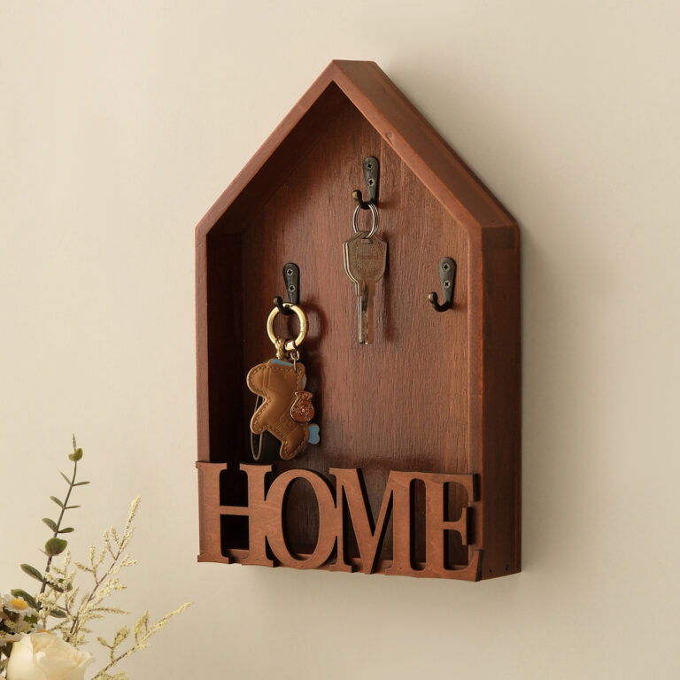 Wooden Key Rack with Storage Box (1)