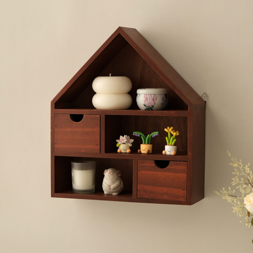 Wooden Key Rack with Storage Box 2