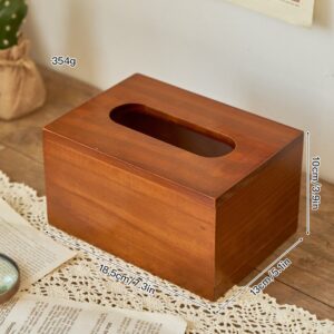  Wooden Square Tissue Box 